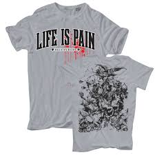 männer t shirt life is pain apokalypse