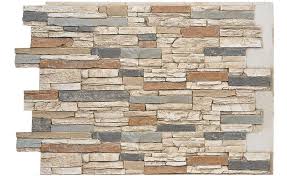 faux deep stacked stone wall panels