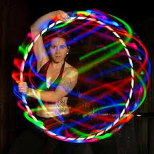 Euphoria Led Hula Hoops Weighted Dance Light Up Glow Hula Hoop With 2 Ladspad Uk