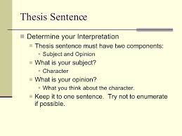 Literary analysis essay thesis example