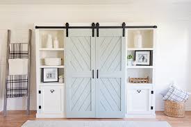 Sliding barn doors add great character to any room, and when you have the space, they do wonders to accentuate a bedroom closet. Diy Double Barn Door Angela Marie Made