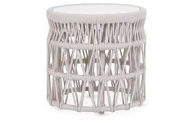 Mazo White Rope Wrapped Side Chairs
