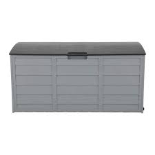 Gray Plastic Storage Box Deck Box