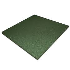Rubber Play Tiles Green Soft Rubber