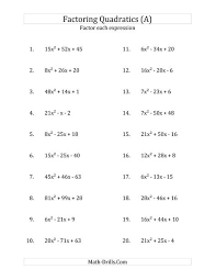 Math Grade 9 Ideas Algebra Worksheets