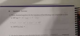 Answered 4 Write Chemical Equations