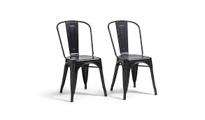 Now, put me in a reasonable, metal chair and i steadily confidence and pray that this chair won't collapse. Buy Habitat Industrial Pair Of Metal Dining Chairs Matt Black Dining Chairs Argos