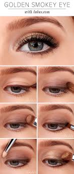 diy golden smokey eye makeup tutorial
