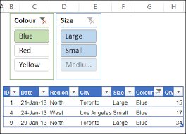 use slicers to filter a table in excel