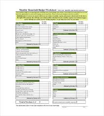 13 Household Budget Templates Free Sample Example