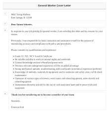 general worker cover letter velvet jobs