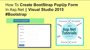 create bootstrap popup form in asp net