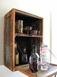 wall mounted liquor cabinet