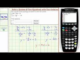 Ex Solve A System Of 2 Equations With