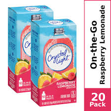 20 Packets Crystal Light Raspberry Lemonade Sugar Free On The Go Caffeine Free Powdered Drink Mix Walmart Com Walmart Com