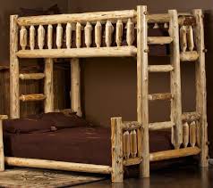 Diffe Sized Bunk Beds Rustic Log