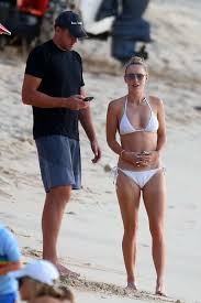Caroline wozniacki and david lee's honeymoon is off to a sweet start. Caroline Wozniacki Slips Into A White Bikini While Enjoying A Beach Day With Husband David Lee In Barbados 281019 5