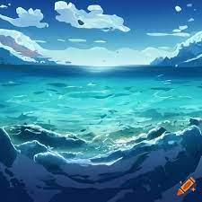 Anime ocean background