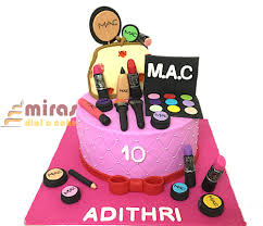 cosmetics theme birthday cake
