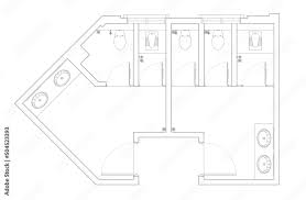 2d architectural cad layout drawing