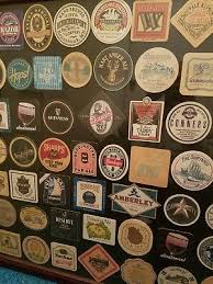 Framed Vintage Beer Coaster Collection