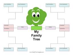 Family Tree Template Family Tree Template Kid Friendly