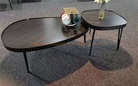 Black Wood Top Decor Side Table New