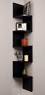 Wall Hanging Corner Shelf Black