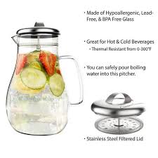 64 Oz Glass Pitcher With Lid Hw031069