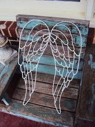 Shabby Chic Wrought Iron Angel Wings
