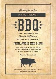 Barbecue Party Flyer Template Pig Roast Invitation Designs