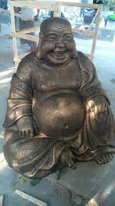 chinese happy buddha statue black or