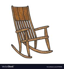 rocking chair sketch engraving royalty