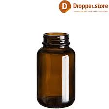 Amber Glass Pill Bottle 250ml With