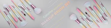 glitter makeup brush set with glitter