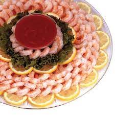 To serve put the cocktail sauce in a medium bowl and surround with the shrimp, or loop the shrimp over the edge of an individual cocktail glass and top. Shop Catering Seafood Platters Shrimp Platter Seafood Platter Food Seafood Buffet