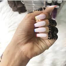 manicure tips acrylic overlay
