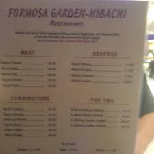 menu at formosa garden restaurant san
