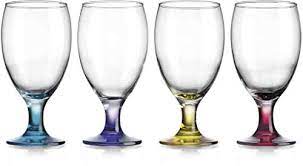 Elegant Bottom Colored Wine Glasses