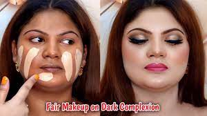 how to do fair makeup on dark skin tone