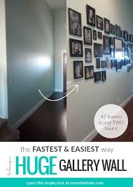 the simplest trick to hang a gallery wall