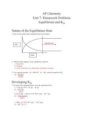 Ap Chemistry Unit 7 Homework Problems