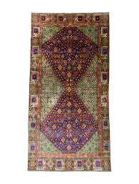 silk blend geometric rug