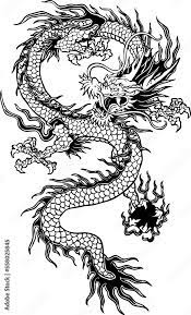 awesome black chinese dragon