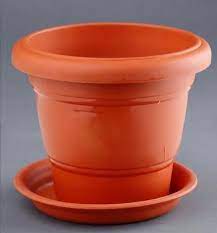Round Red Plastic Flower Pots For
