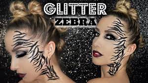 glitter zebra makeup tutorial last