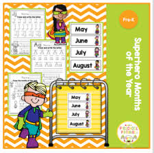 Superhero Months Of The Year Preschool Printables