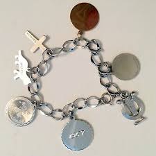 wells sterling charm bracelet silver 7