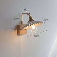Ceramic Wall Light With Wood Plate