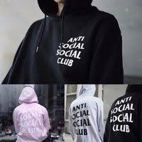 Wish Unisex Anti Social Social Club Hooded Kanye